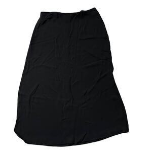 Lauren‎ Ralph Lauren USA Made Rayon Black Maxi Skirt Minimalist 14W